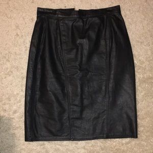 100% Genuine Leather Pencil Skirt